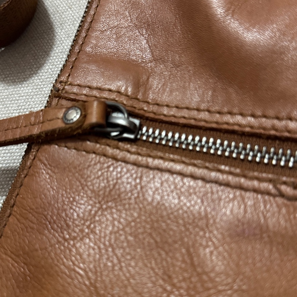 All Leather Spikes & Sparrow Sling Crossbody Bag/Pack-Brown-Multi Compartment - Picture 7 of 17
